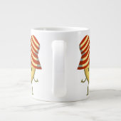 Avocado strandmeisje met zon-pet en zwemring grote koffiekop (Achterkant)