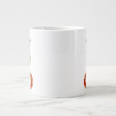 Avocado strandmeisje met zon-pet en zwemring grote koffiekop (Voorkant)