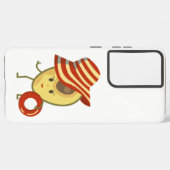 Avocado strandmeisje met zon-pet en zwemring samsung galaxy hoesje (Achterkant horizontaal)