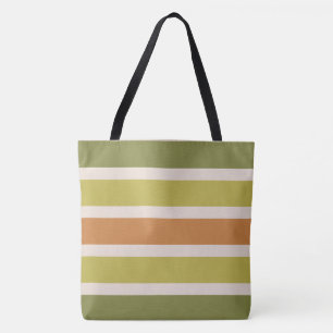 Avocado Striped Tote Bag