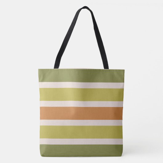 Avocado Striped Tote Bag (Voorkant)
