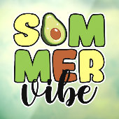 Avocado Summer Vibes Raamsticker (Vel 3)