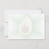 Avocado Superstar Aangepaste Monogram Gelinieerd Notitiekaartje (Achterkant)