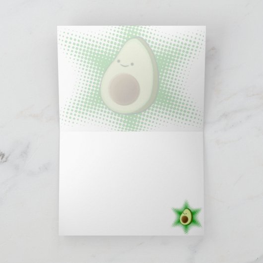 Avocado Superstar Blanco Bedankkaart (Binnen)