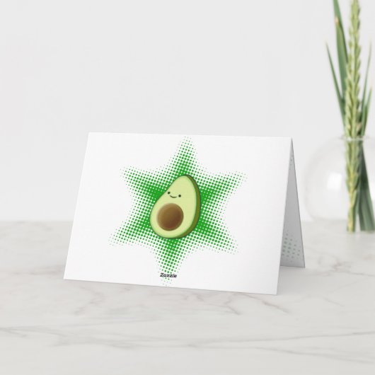 Avocado Superstar Blank Bedankkaart (Achterkant)
