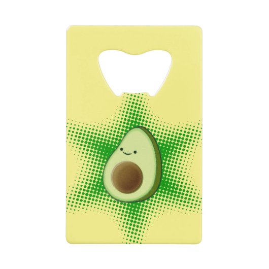 Avocado Superstar Creditkaart Flessenopener (Voorkant)