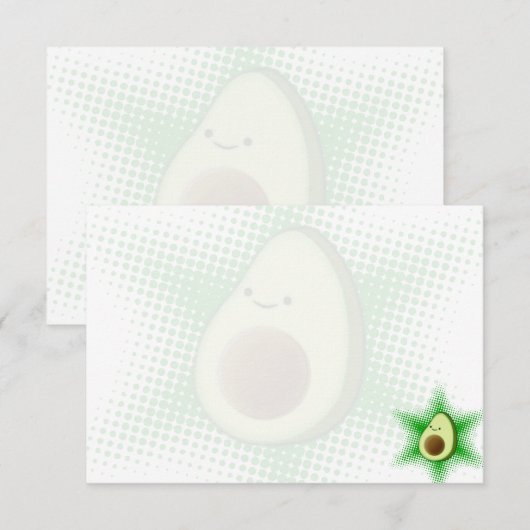 Avocado Superstar Notitiekaartje (Voorkant / Achterkant)