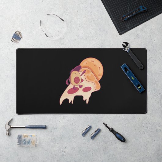 Avocado Surfing on a Slice of Pizza Summer Version Bureaumat (Werkstation)