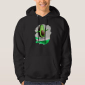 Avocado Surfing Surfer Riding Wave Ocean Cool Surf Hoodie (Voorkant)