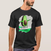 Avocado Surfing Surfer Riding Wave Ocean Cool Surf T-shirt (Voorkant)