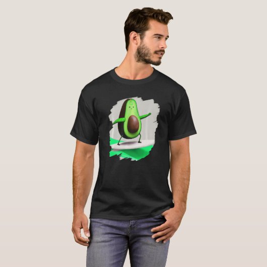Avocado Surfing Surfer Riding Wave Ocean Cool Surf T-shirt (Voorkant volledig)