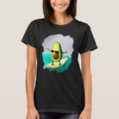 Avocado Surfing Surfer Riding Wave Ocean Cool Surf T-shirt (Voorkant)