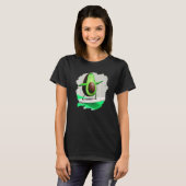 Avocado Surfing Surfer Riding Wave Ocean Cool Surf T-shirt (Voorkant volledig)