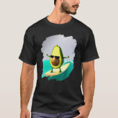 Avocado Surfing Surfer Riding Wave Ocean Cool Surf T-shirt (Voorkant)