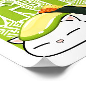 Avocado Sushi Cat Poster (Hoek)