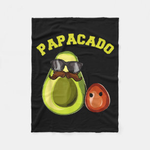 Avocado T-shirt voor mannen, Papacado zwangerschap Fleece Deken