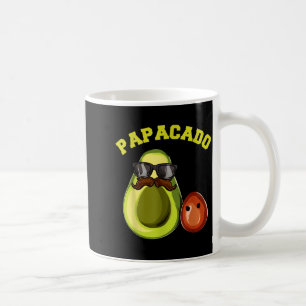 Avocado T-shirt voor mannen, Papacado Zwangerschap Koffiemok
