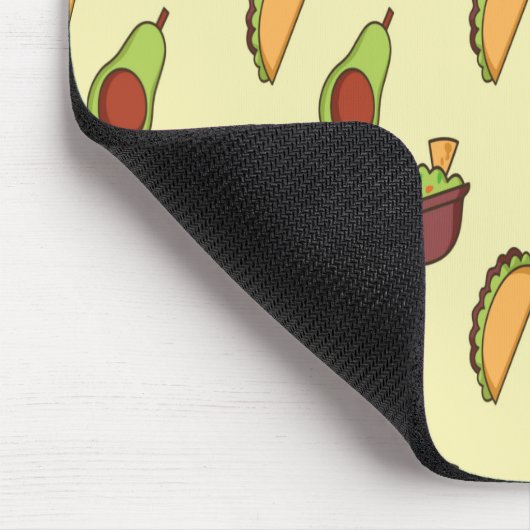 Avocado Taco Yellow Square Muismat (Hoek)