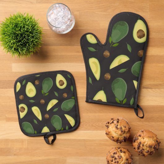 Avocado Tafelmat Ovenwant & Pannenlap Set (Top down)