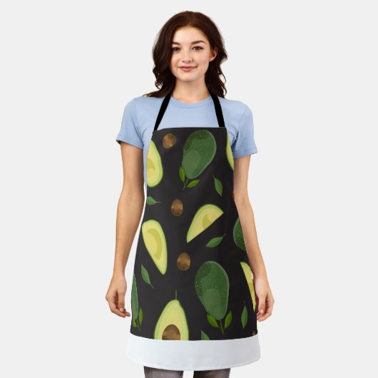 Avocado Tafelmatje Schort (Gedragen)