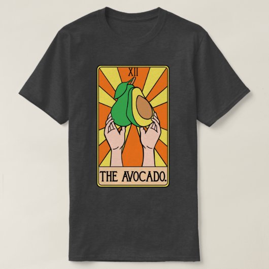 Avocado Tarot Kaart Funny T-shirt (Design voorkant)