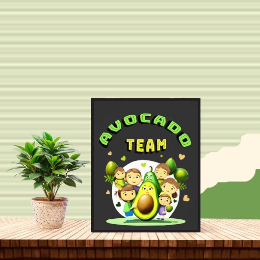 Avocado team foto afdruk