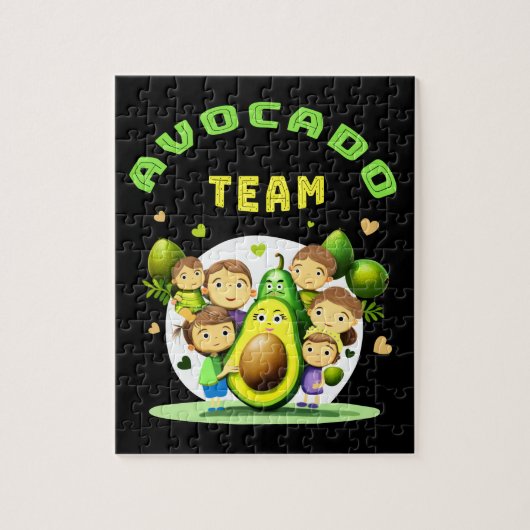 Avocado team legpuzzel (Verticaal)