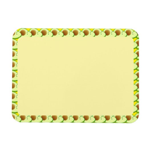 Avocado Tekening Rand Lege Aangepaste tekst Magneet (Horizontaal)