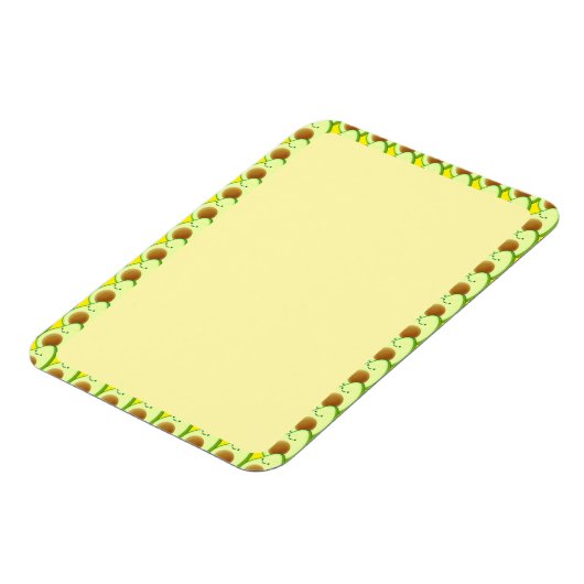 Avocado Tekening Rand Lege Aangepaste tekst Magneet (Linkerzijde)