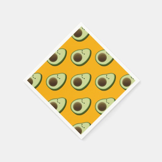 Avocado Tekenpatroon Servet (Hoek)