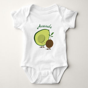 Avocado-tekens Baby Bodysuit