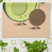 Avocado-tekens | Keukenhanddoek (Gevouwen)