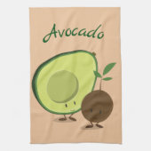Avocado-tekens | Keukenhanddoek (Verticaal)