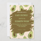 Avocado Thema Baby Shower Uitnodiging  (Voorkant)