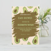 Avocado Thema Baby Shower Uitnodiging  (Staand voorkant)