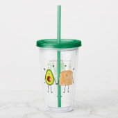 Avocado Toast Acrylic Tumbler Acryl Drinkbeker (Voorkant)