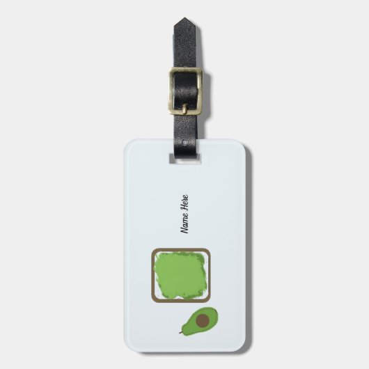 Avocado Toast Bagagelabel (Voorkant verticaal)