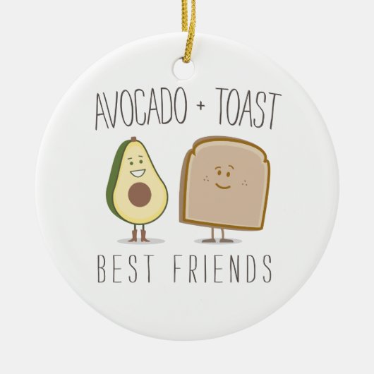 Avocado + Toast Best Friends Funny Ornament (Voorkant)