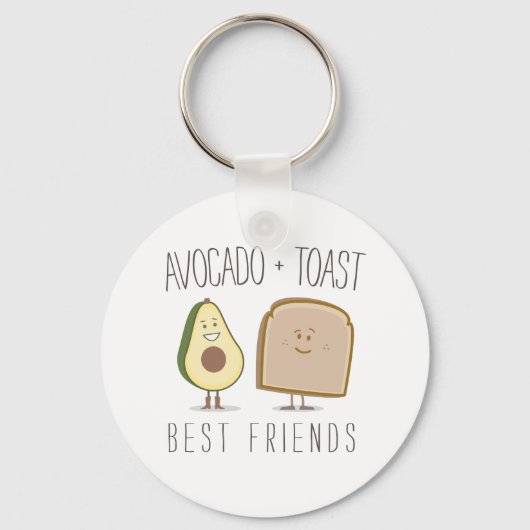 Avocado + Toast Best Friends Funny Sleutelhanger (Voorkant)