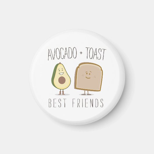 avocado + toast beste vrienden grappige magneet (Voorkant)