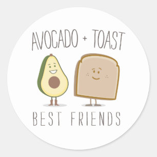 Avocado + Toast Beste Vrienden Sticker