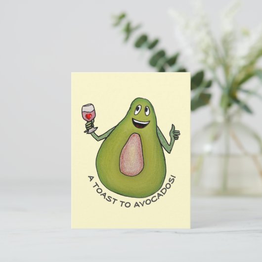 Avocado Toast Briefkaart (Staand voorkant)