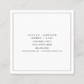 Avocado + Toast Brunch Restaurant Chef Square Vierkante Visitekaartje (Achterkant)