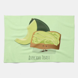 Avocado Toast cartoon   Keukenhanddoek
