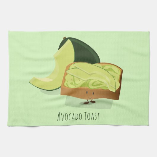 Avocado Toast cartoon | Keukenhanddoek (Horizontaal)
