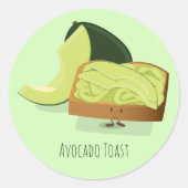 Avocado Toast cartoon | Sticker (Voorkant)