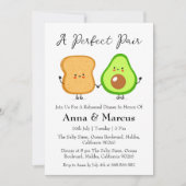 Avocado & Toast een perfecte paar bruids diner Kaart (Voorkant)