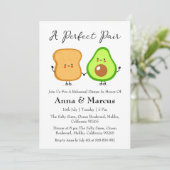 Avocado & Toast een perfecte paar bruids diner Kaart (Staand voorkant)