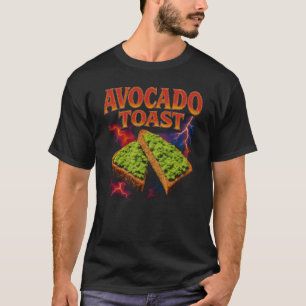 Avocado Toast Favoriete Eten Grappig Raar 90s Toas T-shirt