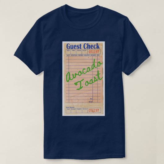 Avocado Toast Guest Check T-shirt (Design voorkant)